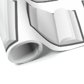 ZWARTE EN WITTE BOEK MOTIF-ILLUSTRATIE CADEAUPAPIER (Rol Hoek)