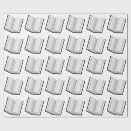 ZWARTE EN WITTE BOEK MOTIF-ILLUSTRATIE CADEAUPAPIER