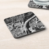 ZWARTE EN WITTE BOMEN BIER ONDERZETTER (Linkerzijde)