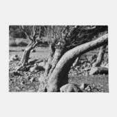 ZWARTE EN WITTE BOMEN DEURMAT (Voorkant)