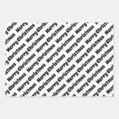 Zwarte en witte bomen Vroege kerstvakantie Inpakpapier Vel (Voorkant 3)