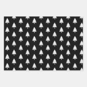 Zwarte en witte bomen Vroege kerstvakantie Inpakpapier Vel (Voorkant 2)