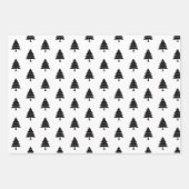 Zwarte en witte bomen Vroege kerstvakantie Inpakpapier Vel (Voorkant)