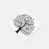 Zwarte en witte boom van het papier Napkin Servet (Hoek)