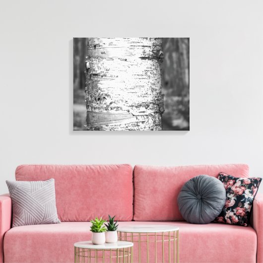 Zwarte en witte boomstam 16x20 canvas afdruk (Insitu (Woonkamer))