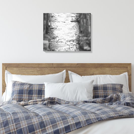 Zwarte en witte boomstam 16x20 canvas afdruk (Insitu (Slaapkamer))