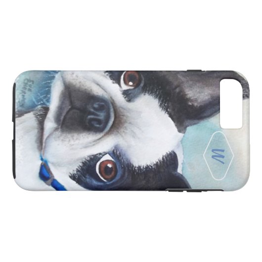ZWARTE EN WITTE BOSTON TERRIER Case-Mate iPhone CASE (Achterkant (Horizontaal))