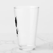 Zwarte en witte Boston Terrier gepersonaliseerd Glas (Links)