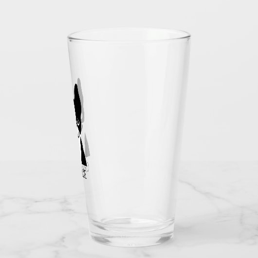 Zwarte en witte Boston Terrier gepersonaliseerd Glas (Links)