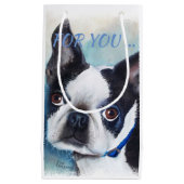 ZWARTE EN WITTE BOSTON TERRIER KLEIN CADEAUZAKJE (Voorkant)