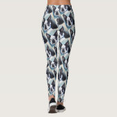 ZWARTE EN WITTE BOSTON TERRIER LEGGINGS (Achterkant)