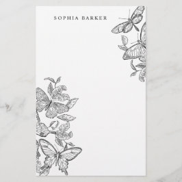 Zwarte en witte botervaten Stationery