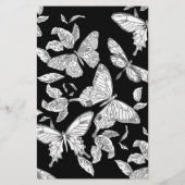 Zwarte en witte botervaten Stationery (Achterkant)