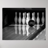 Zwarte en witte Bowling Poster (Voorkant)