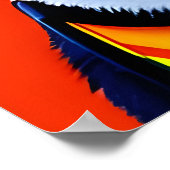 Zwarte en witte brandweerhond | AI Art Poster (Hoek)