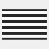 Zwarte en witte brede strepen inpakpapier vel (Voorkant)