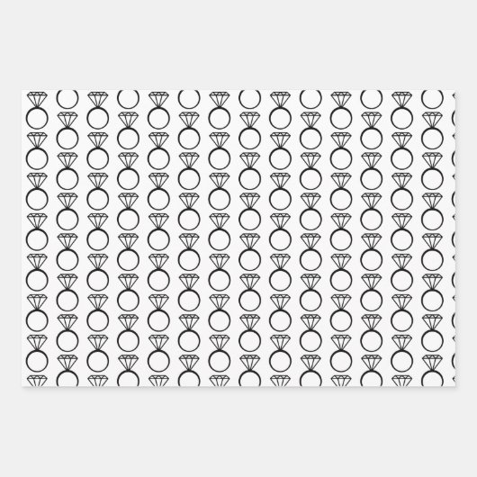 Zwarte en witte bridal/bruiloft Shower Inpakpapier Vel (Voorkant)