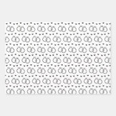 Zwarte en witte bridal/bruiloft Shower Inpakpapier Vel (Voorkant)