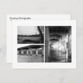 Zwarte en witte brug briefkaart (Voorkant / Achterkant)