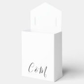 Zwarte en witte bruiloft bedankdoosjes (Geopend)