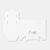 Zwarte en witte bruiloft bedankdoosjes (Uitgevouwen)