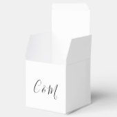 Zwarte en witte bruiloft bedankdoosjes (Geopend)