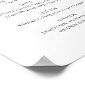 Zwarte en witte bruiloft. Eenvoudige drink bar Poster (Hoek)