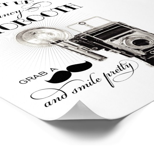  zwarte en witte bruiloft Fotografie Poster (Hoek)