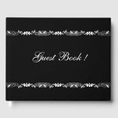 Zwarte en witte bruiloft gastenboek (Voorkant)