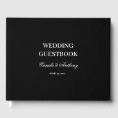 Zwarte en witte bruiloft gastenboek (Voorkant)