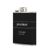 Zwarte en Witte bruiloft Heupfles (Links)