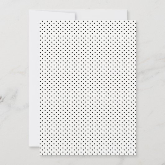 Zwarte en witte bruiloft kaart (Achterkant)