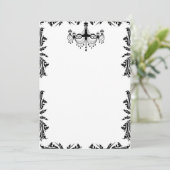 Zwarte en witte bruiloft kaart (Staand voorkant)