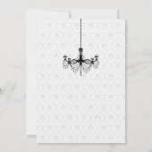 Zwarte en witte bruiloft kaart (Achterkant)