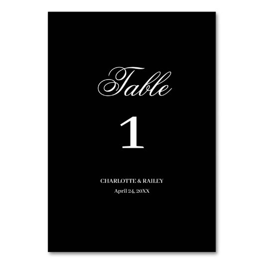 Zwarte en witte bruiloft kaart (Achterkant)