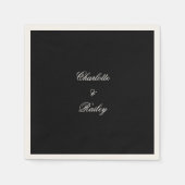 Zwarte en witte bruiloft servet (Voorkant)