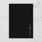 Zwarte en witte bruiloft - Versluitingskaart Informatiekaartje (Achterkant)