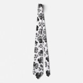 Zwarte en witte bruine Waterverf bruiloft Stropdas (Voorkant)