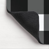 Zwarte en Witte Buffalo Check Muismat (Hoek)