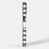 Zwarte en witte Buffalo geruite trendy monogram Case-Mate iPhone Case (Achterkant / Rechts)