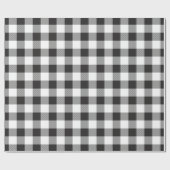 Zwarte en Witte Buffalo kerstmis Cadeaupapier (Vlak)