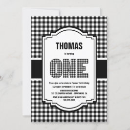 Zwarte en Witte Buffalo-spelden 1e verjaardag Kaart