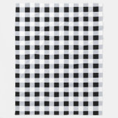 Zwarte en witte buffelbak fleece deken (Voorkant)