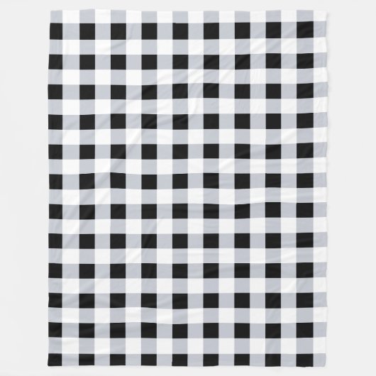 Zwarte en witte buffelbak fleece deken (Voorkant)