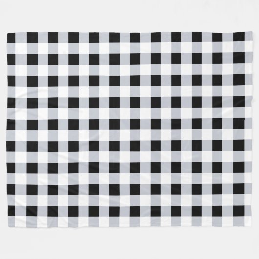 Zwarte en witte buffelbak fleece deken (Voorkant (Horizontaal))