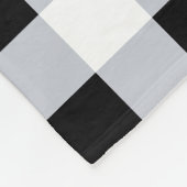 Zwarte en witte buffelbak fleece deken (Hoek)