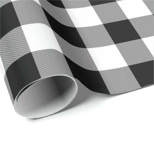 Zwarte en witte buffelfeestdag cadeaupapier (Rol Hoek)