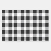 Zwarte en witte buffelkerst inpakpapier vel (Voorkant)