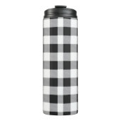 Zwarte en witte buffelkerst thermosbeker (Voorkant)