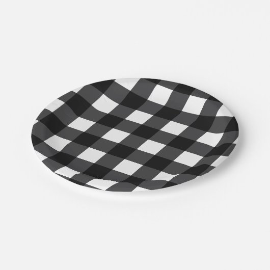 Zwarte en witte buffelkoker, geplakt papieren bordje (Gekanteld)